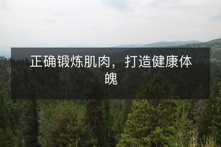 正确锻炼肌肉,打造健康体魄 正确锻炼肌肉,打造健康体魄